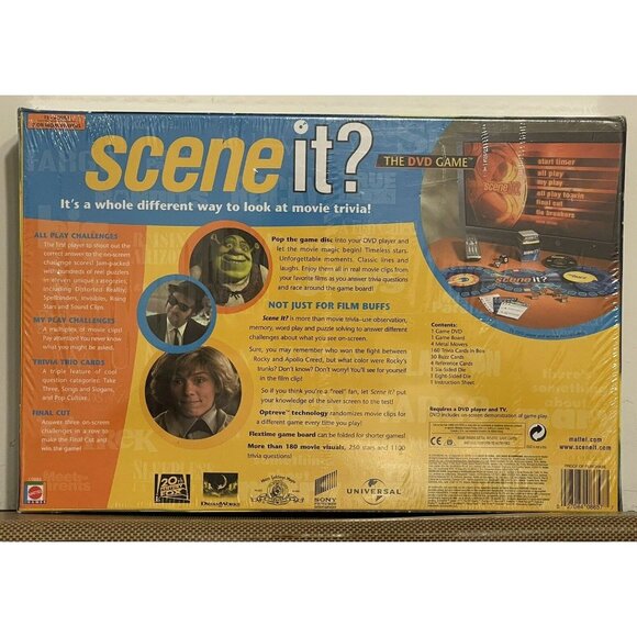Scene It ? The DVD Mattel Board Game Movie Trivia Game Brand New Factory Sealed - Picture 2 of 2